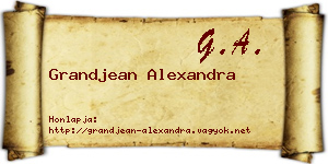 Grandjean Alexandra névjegykártya